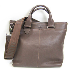 Salvatore Ferragamo Men's Leather Handbag,Shoulder Bag Brown