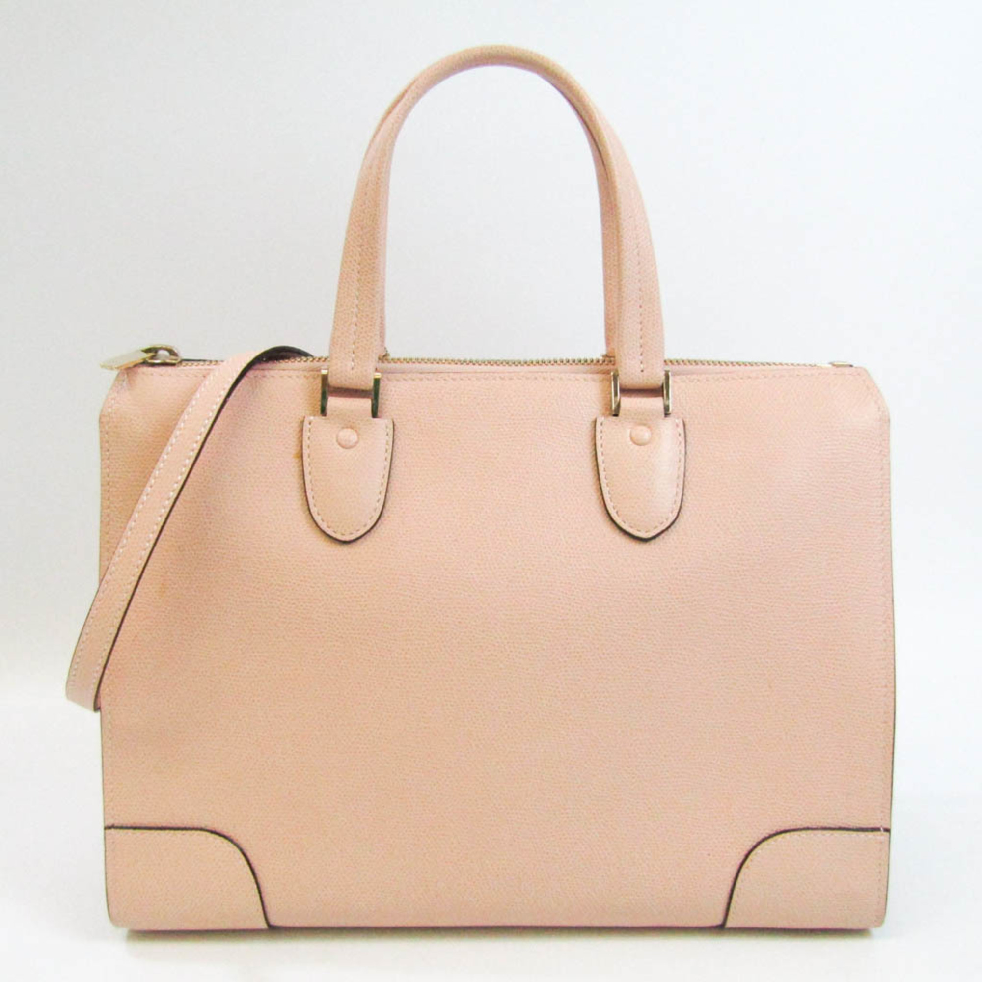 Valextra Women's Leather Handbag,Shoulder Bag Pink Beige