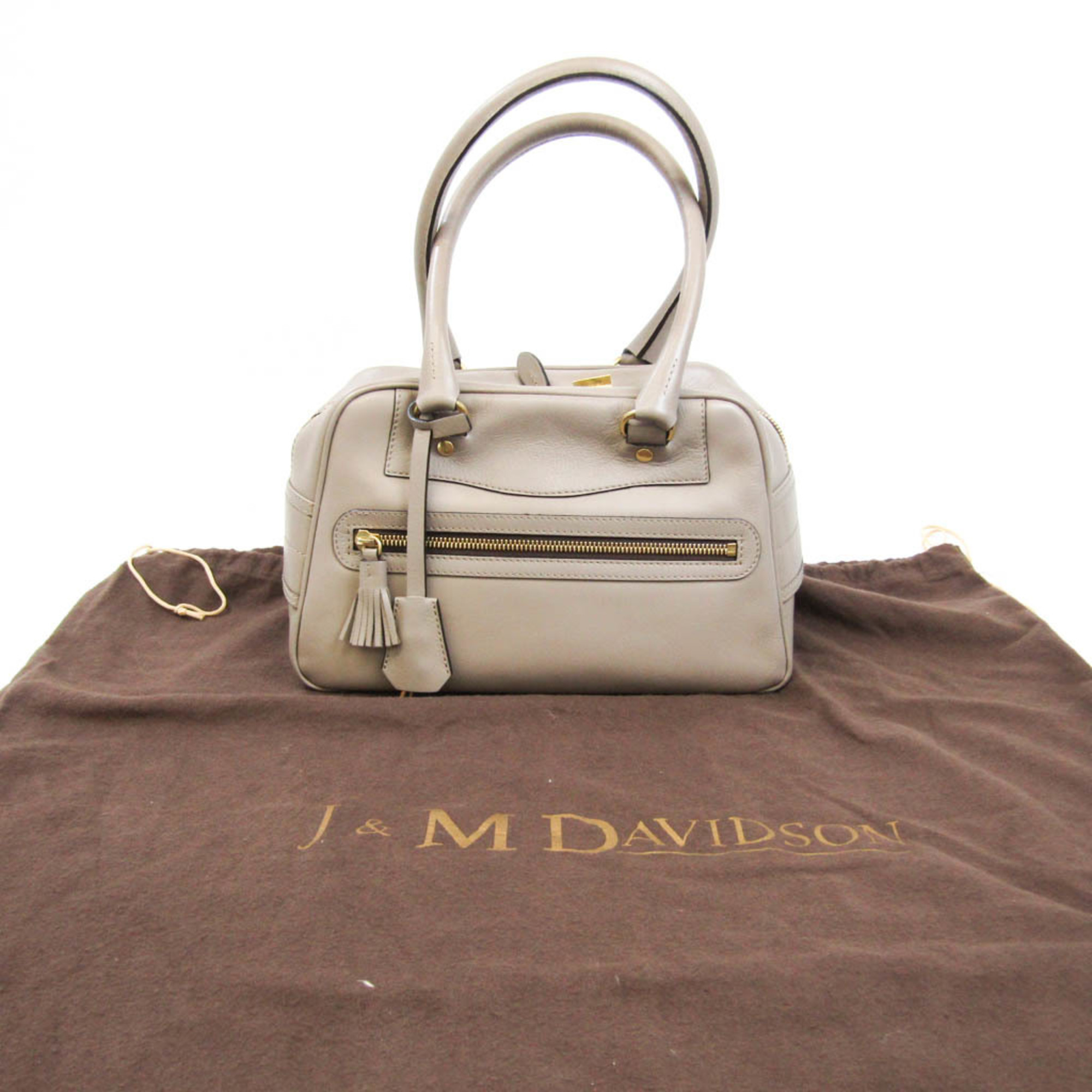 J&M Davidson MINI VIVI 831 Women's Leather Boston Bag,Handbag Beige