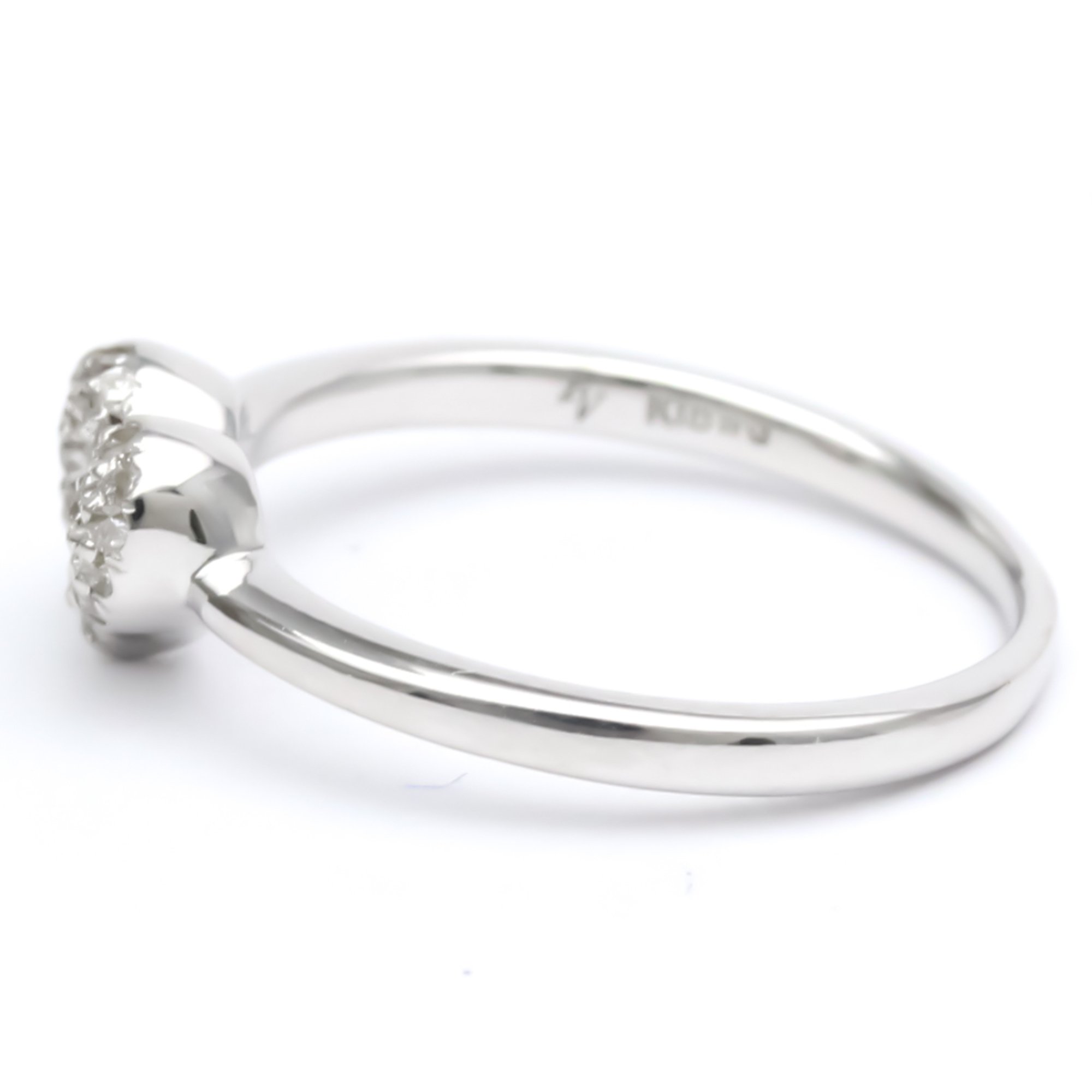 Ponte Vecchio Heart Ring White Gold (18K) Fashion Diamond Band Ring Carat/0.17 Silver