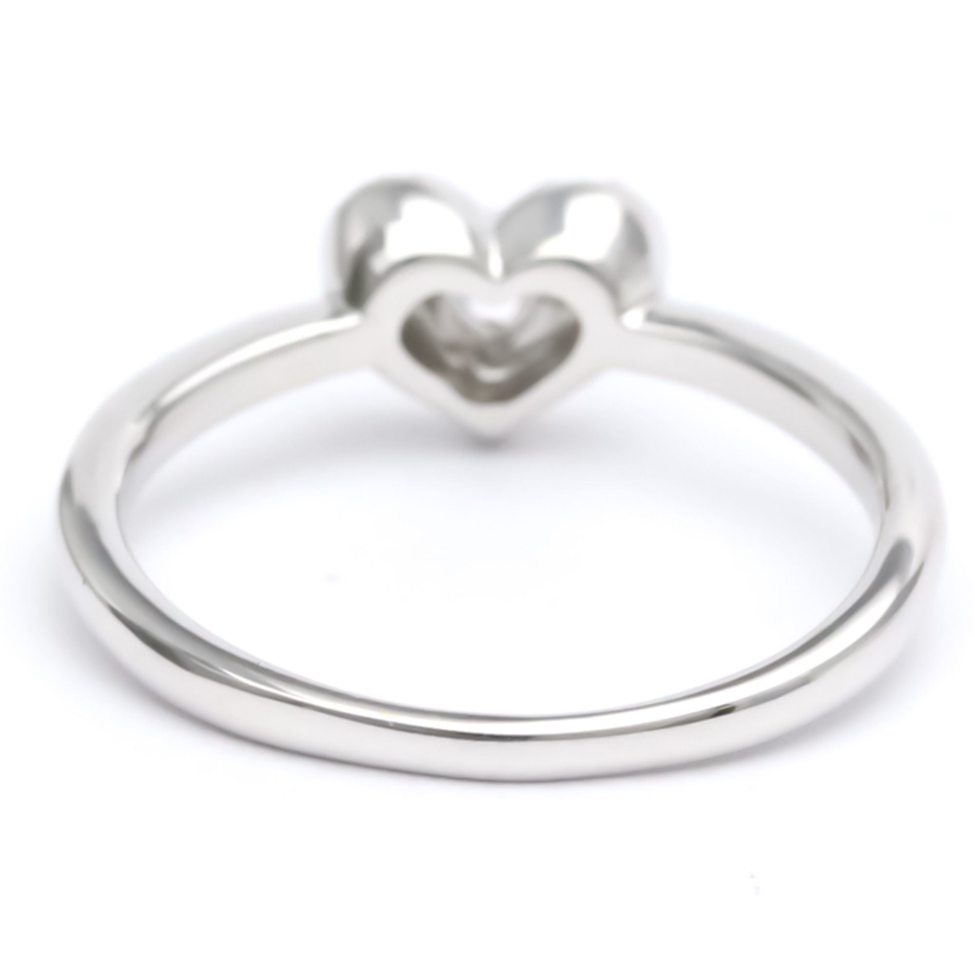 Ponte Vecchio Heart Ring White Gold (18K) Fashion Diamond Band Ring Carat/0.17 Silver