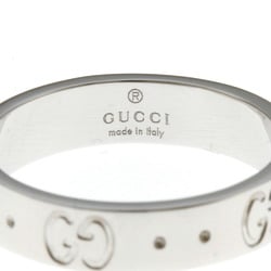 Gucci GUCCI Icon Ring No. 9.5 18K K18 White Gold Women's