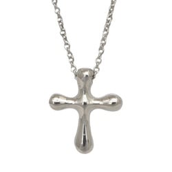 Tiffany Small Cross Necklace Silver Elsa Peretti Ag 925 TIFFANY&Co. Pendant Top Women's
