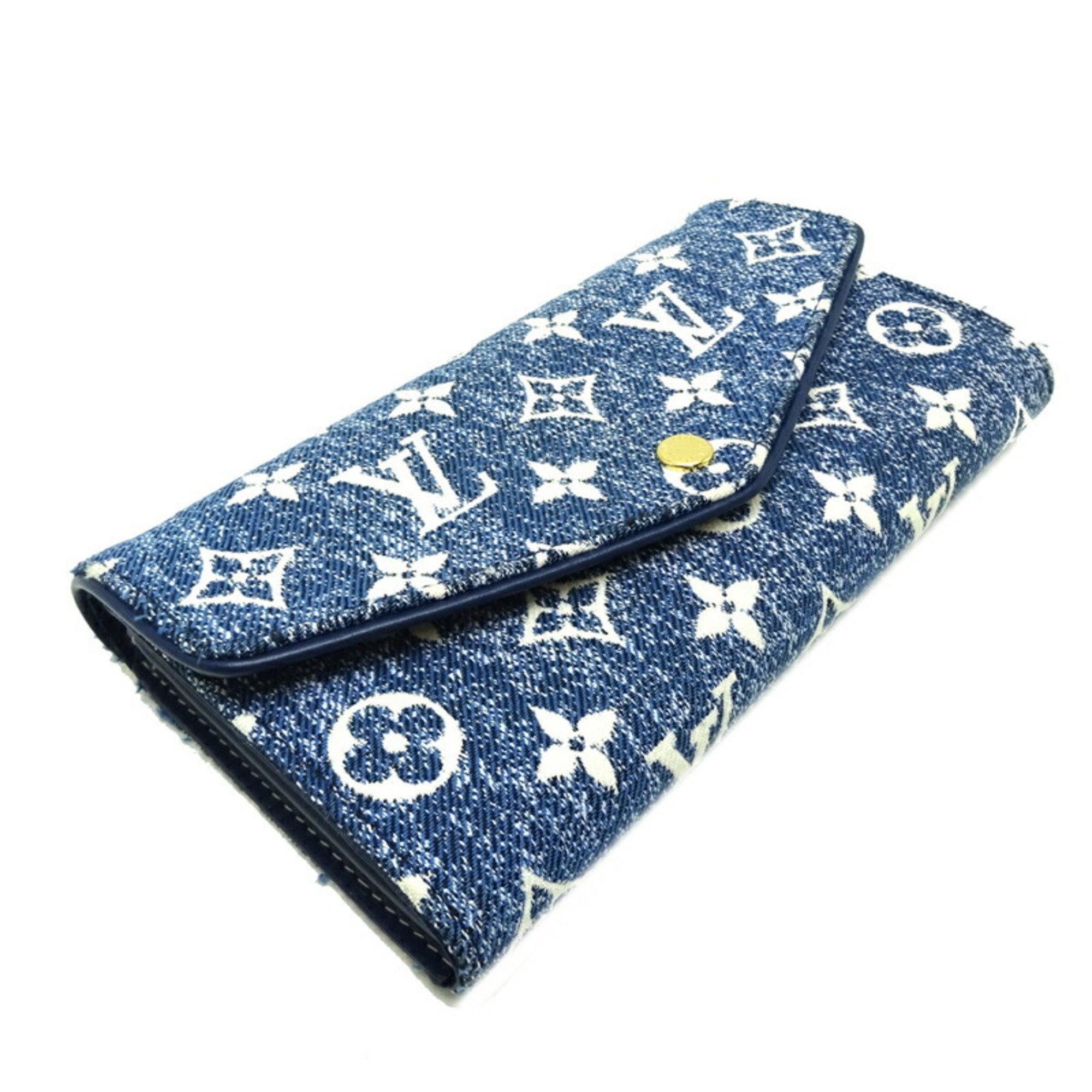 Louis Vuitton Portefeuil Sarah Ladies' Men's Long Wallet M81183 Monogram Jacquard Marine Blue