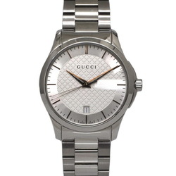 Gucci watch silver gold G timeless 126.4 YA126442 men's SS quartz GUCCI date battery type