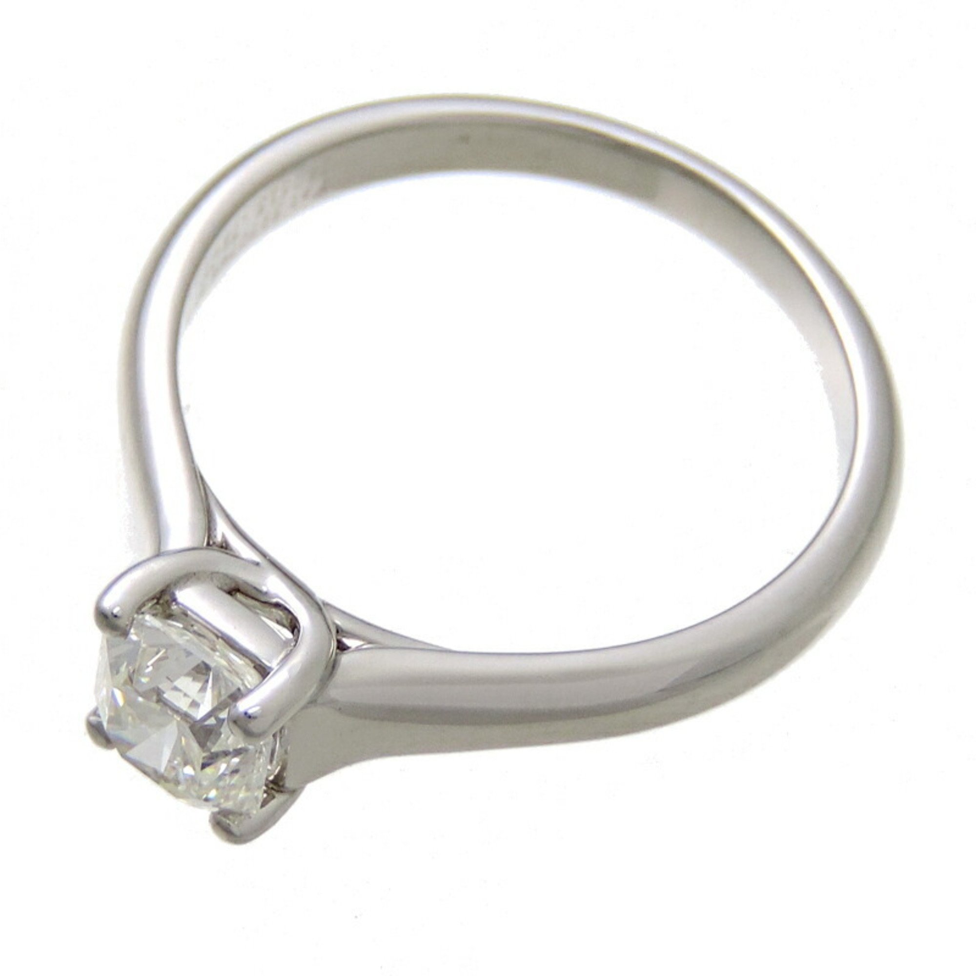 Tiffany Lucida 0.72ct Diamond Ladies Ring Pt950 Platinum No. 11.5