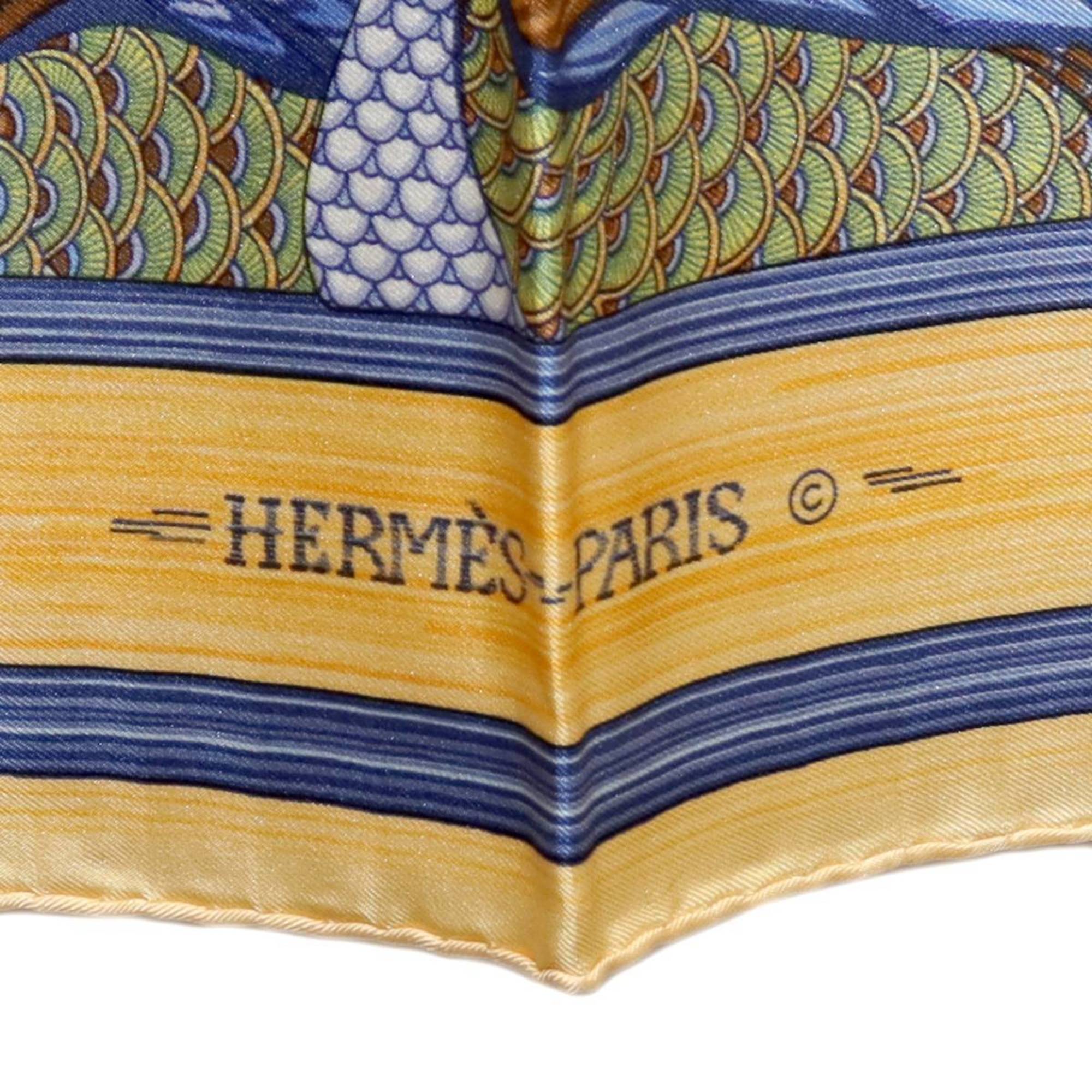 HERMES / Hermes Carre 90 duck pond scarf 100% silk muffler