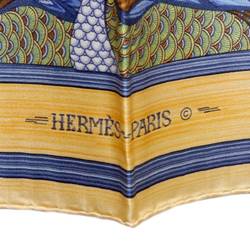 HERMES / Hermes Carre 90 duck pond scarf 100% silk muffler