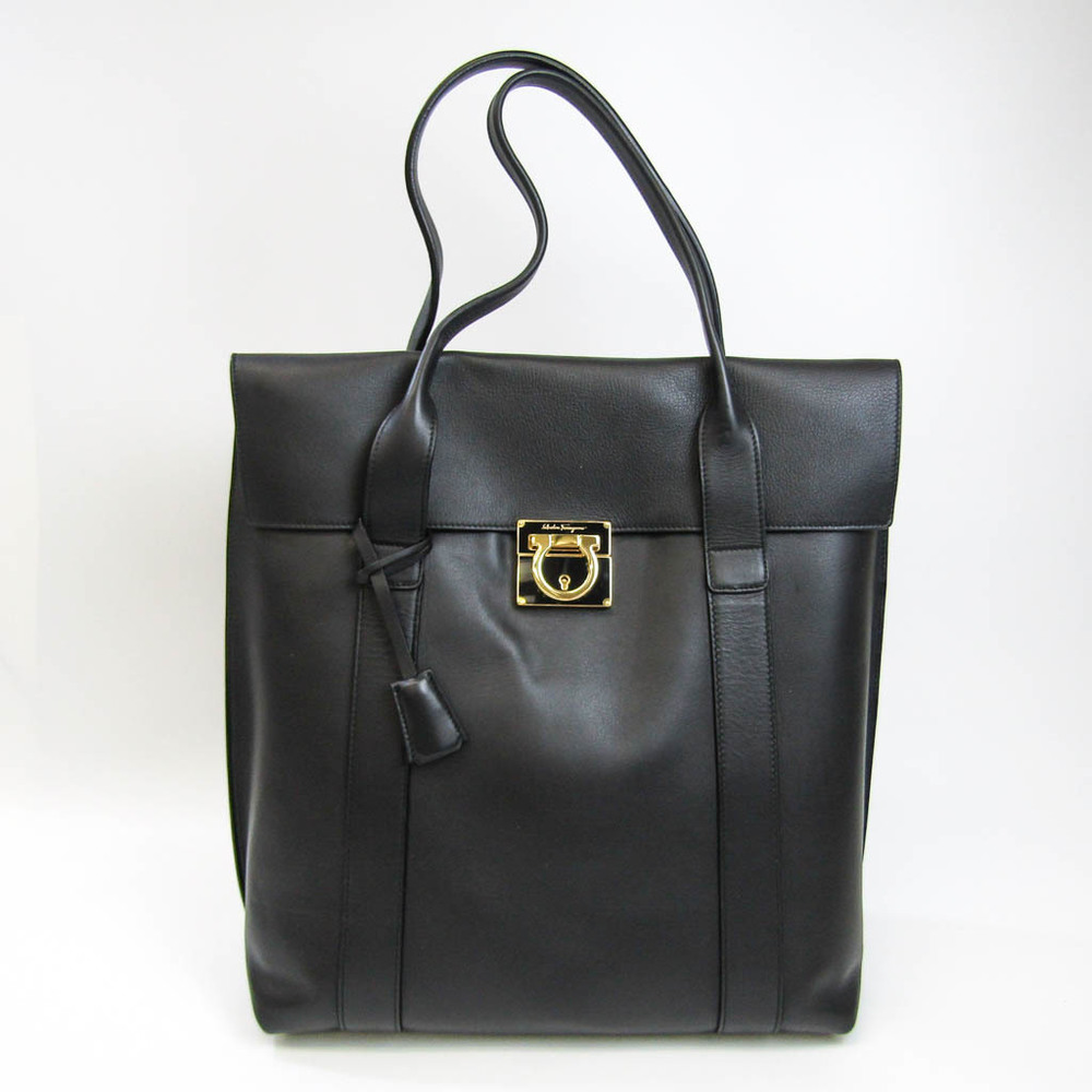 Salvatore Ferragamo Gancini EZ-21 D769 Women's Leather Tote Bag 