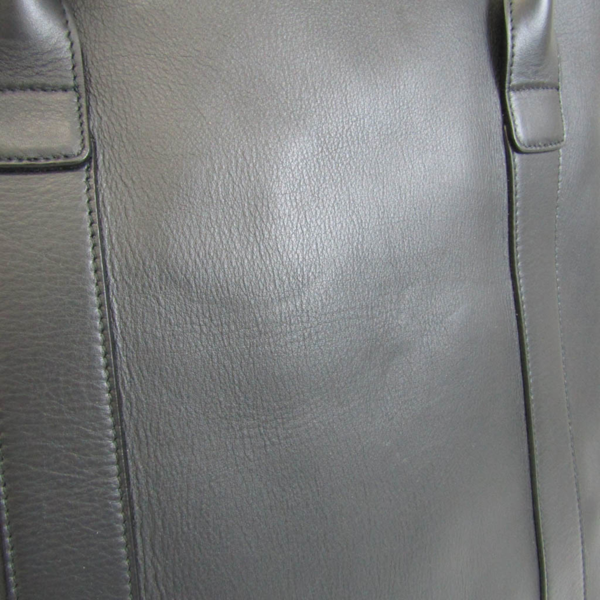 Salvatore Ferragamo Gancini EZ-21 D769 Women's Leather Tote Bag Black