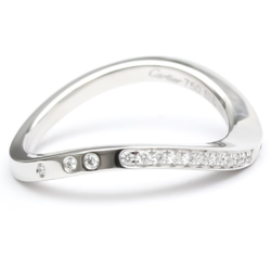 Cartier Nouvelle Vague Diamond Ring White Gold (18K) Fashion Diamond Band Ring Silver