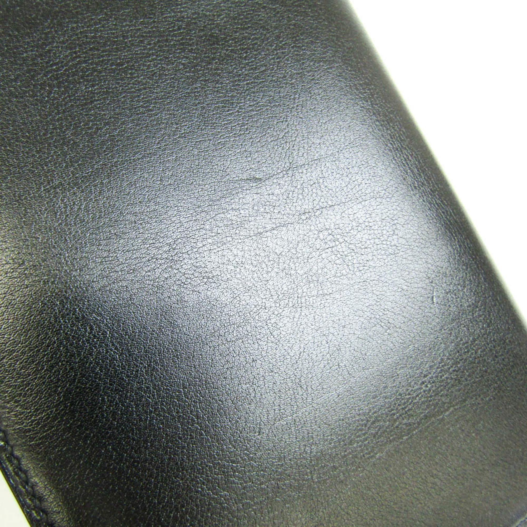 Hermes Unisex Leather Bill Wallet (bi-fold) Black
