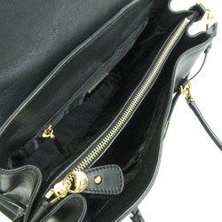 Salvatore Ferragamo Gancini Women's Leather Handbag,Shoulder Bag Black