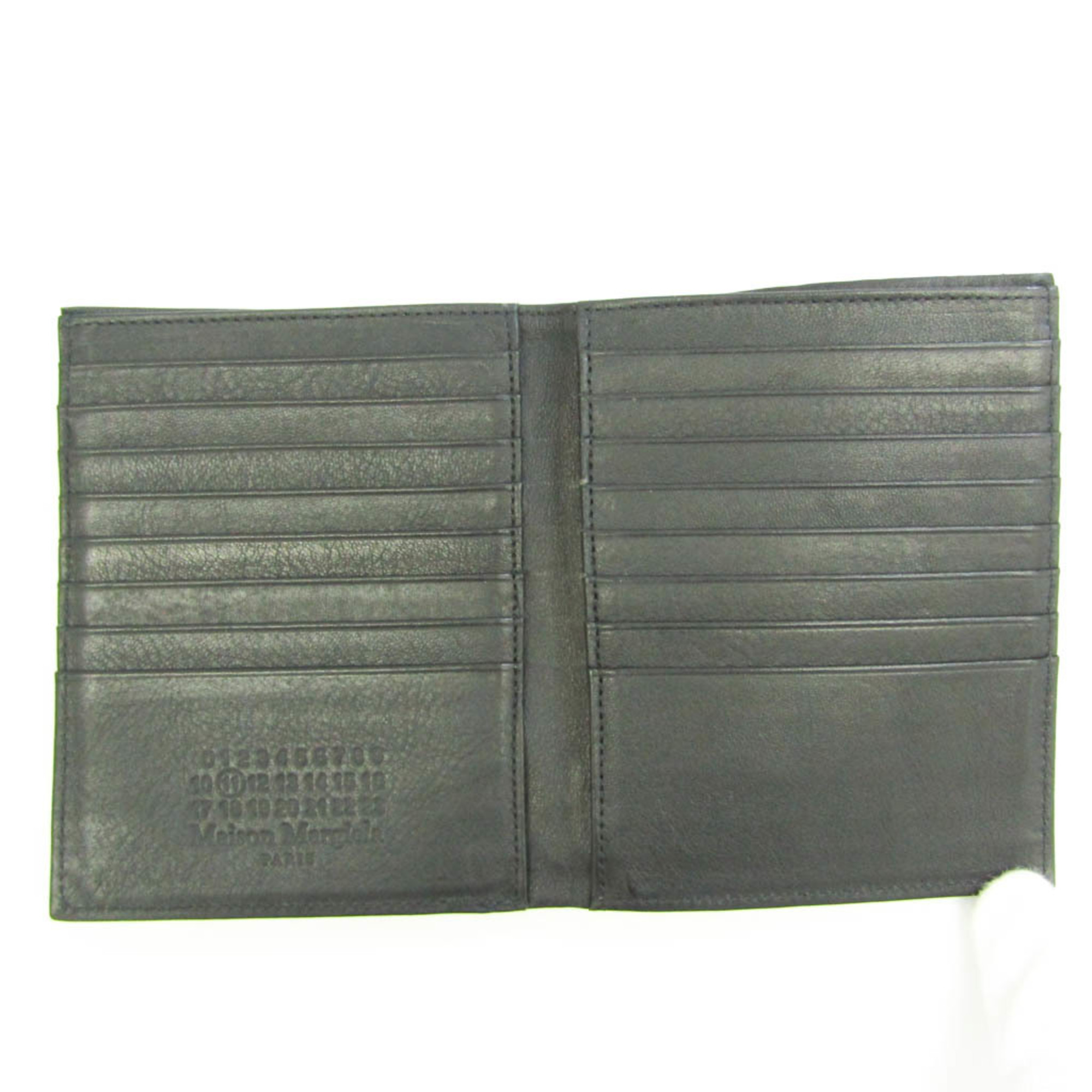 Maison Margiela Men,Women Leather Wallet (bi-fold) Black
