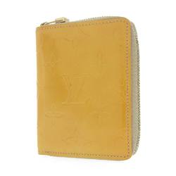 Louis Vuitton LOUIS VUITTON Monogram Verni Bloom Round Zipper Folding Wallet Soft Beige M91015