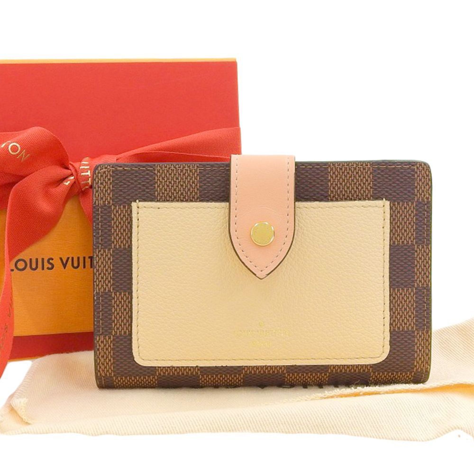Louis Vuitton LOUIS VUITTON Damier Portefeuille Juliet Compact Wallet Folding N60380