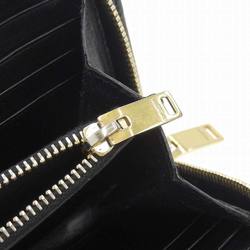 Saint Laurent SAINT LAURENT round zip zipper long wallet leather black
