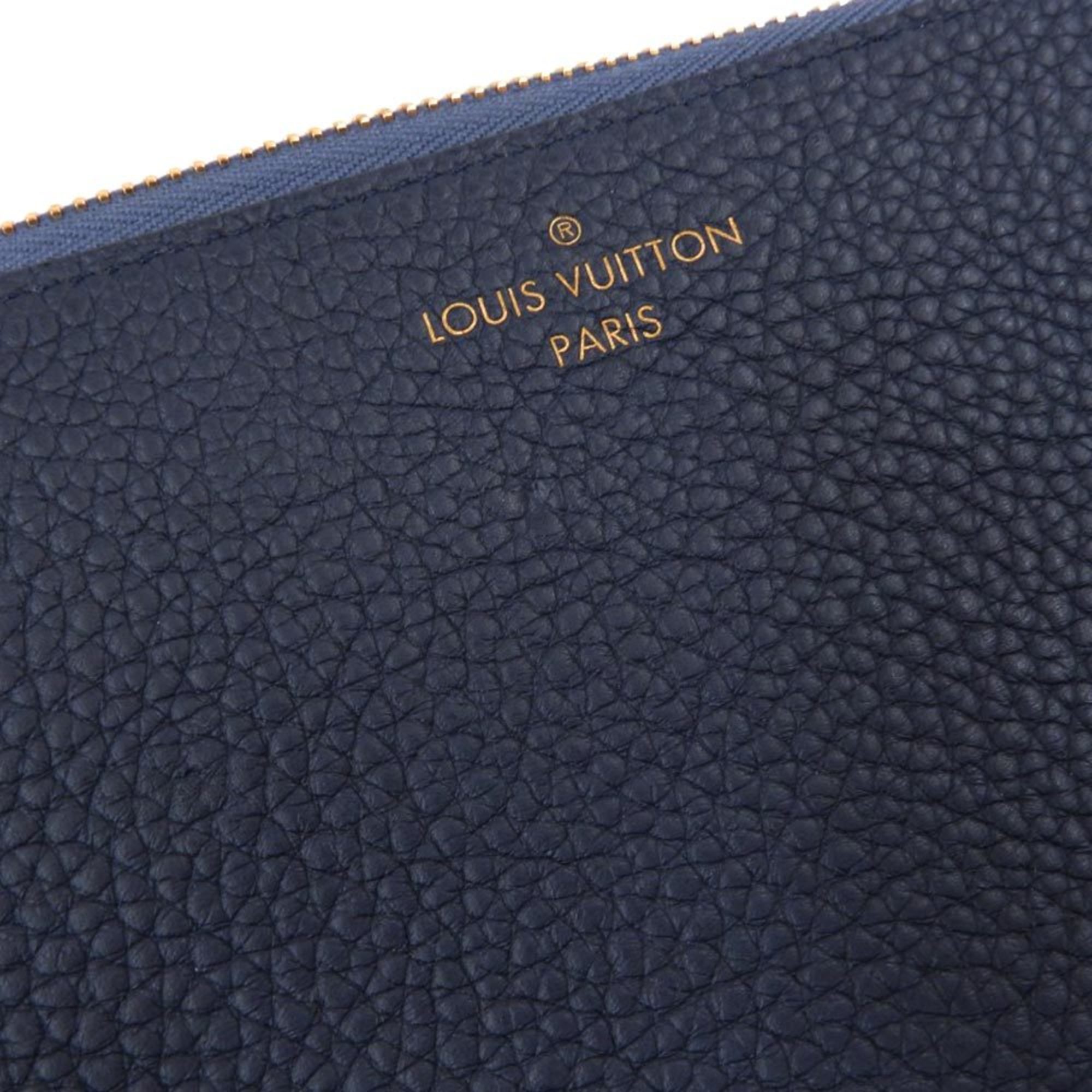 Louis Vuitton LOUIS VUITTON Portefeuille Comet L-shaped zipper long wallet Blue Marine Navy M68582