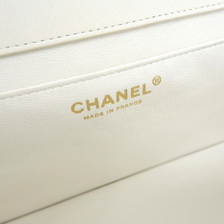 Chanel CHANEL here mark logo chain shoulder bag white boutique seal (2012.1.15.OT)