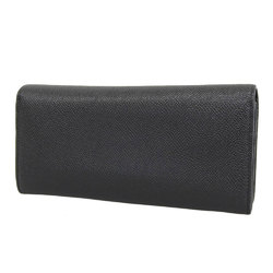 Bulgari BVLGARI clip large wallet long leather black