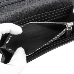 Bulgari BVLGARI clip large wallet long leather black