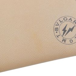 Bvlgari x Fragment BVLGARI FRAGMENT Japan Limited Collaboration Logo Round Zipper Long Wallet Leather