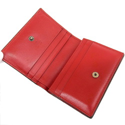 Gucci GUCCI sima bi-fold wallet with hook folding leather cherry red 476050 1147
