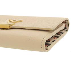 Louis Vuitton LOUIS VUITTON Portefeuille Capucine Compact Folding Wallet with Hook LV Leopard M45857