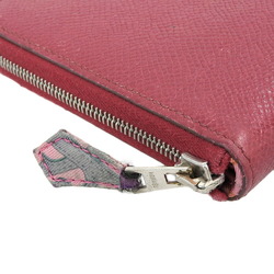 Hermes HERMES Azap Long Silk In Round Zipper Wallet Couchbel Rouge Ash Red □N Engraved