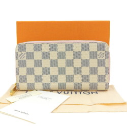 LOUIS VUITTON Louis Vuitton Damier Azur Portefeuille Clemence Studs Round  Long Wallet Rose Ballerine N60252