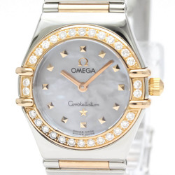 Polished OMEGA Constellation Diamond MOP Pink Gold Steel Watch 1368.74 BF552791