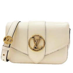 LOUIS VUITTON Louis Vuitton LV Pont Neuf M55950 RFID IC Chip Leather Claim Logo Ivory Women's Men's New Current