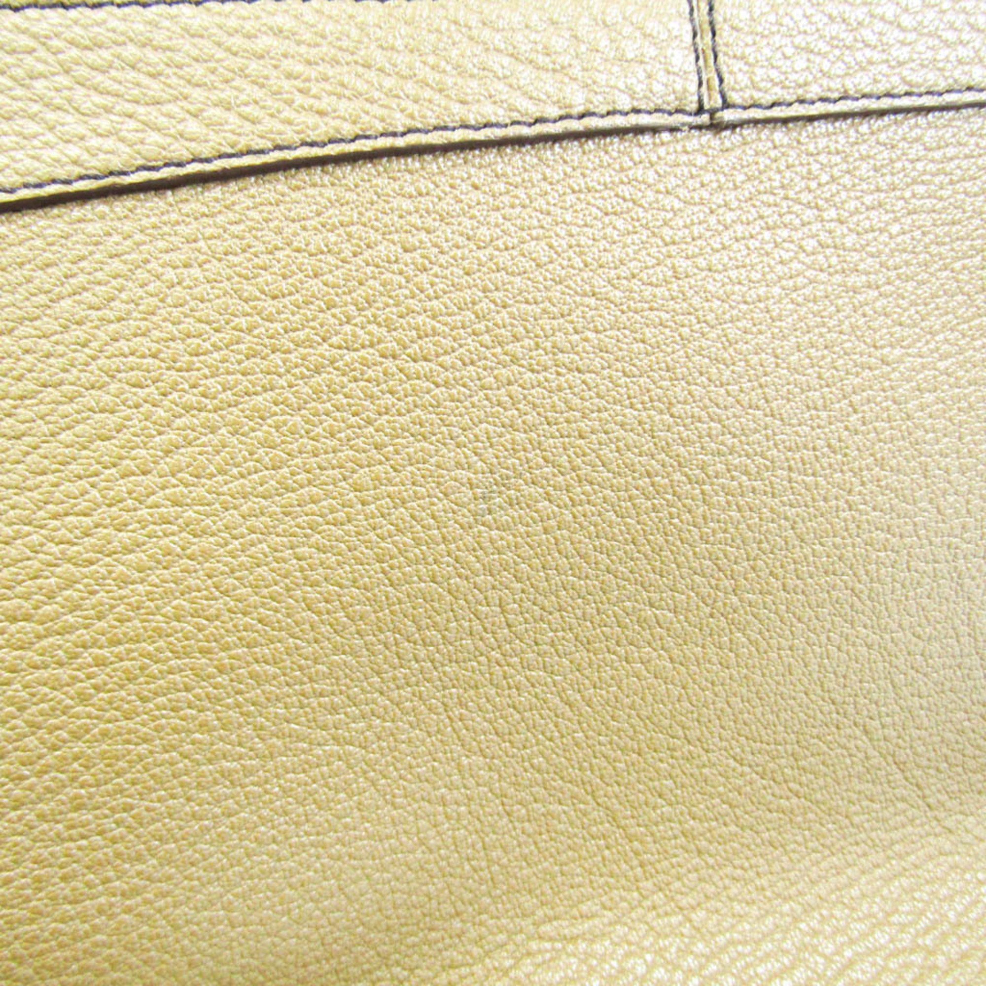 Bvlgari B.zero1 Women's Leather Shoulder Bag Light Brown
