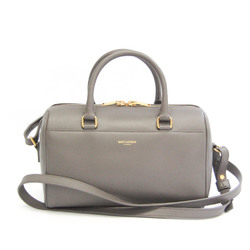 Saint Laurent Baby Duffle 330958 Women's Leather Handbag,Shoulder Bag Gray
