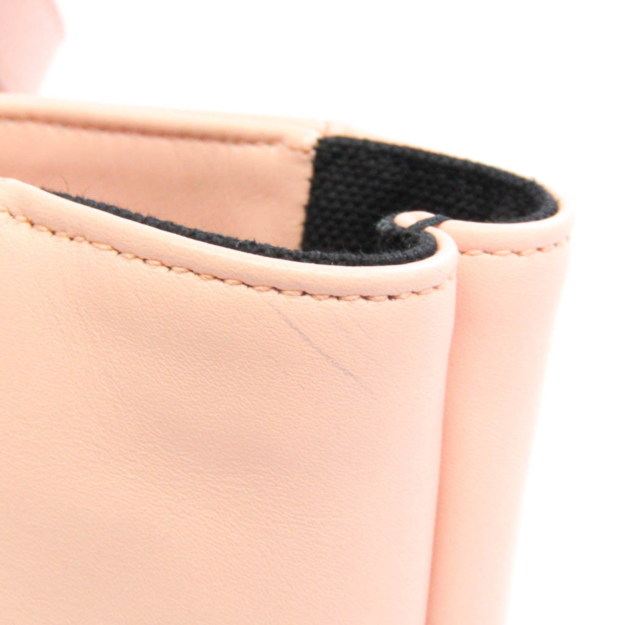 Saint Laurent Reversible Cavas 318340 Women's Leather,Canvas Tote Bag Black,Pink