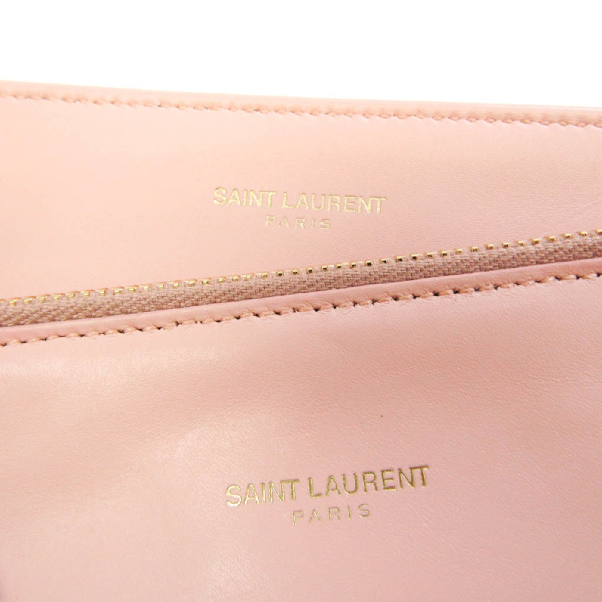 Saint Laurent Reversible Cavas 318340 Women's Leather,Canvas Tote Bag Black,Pink