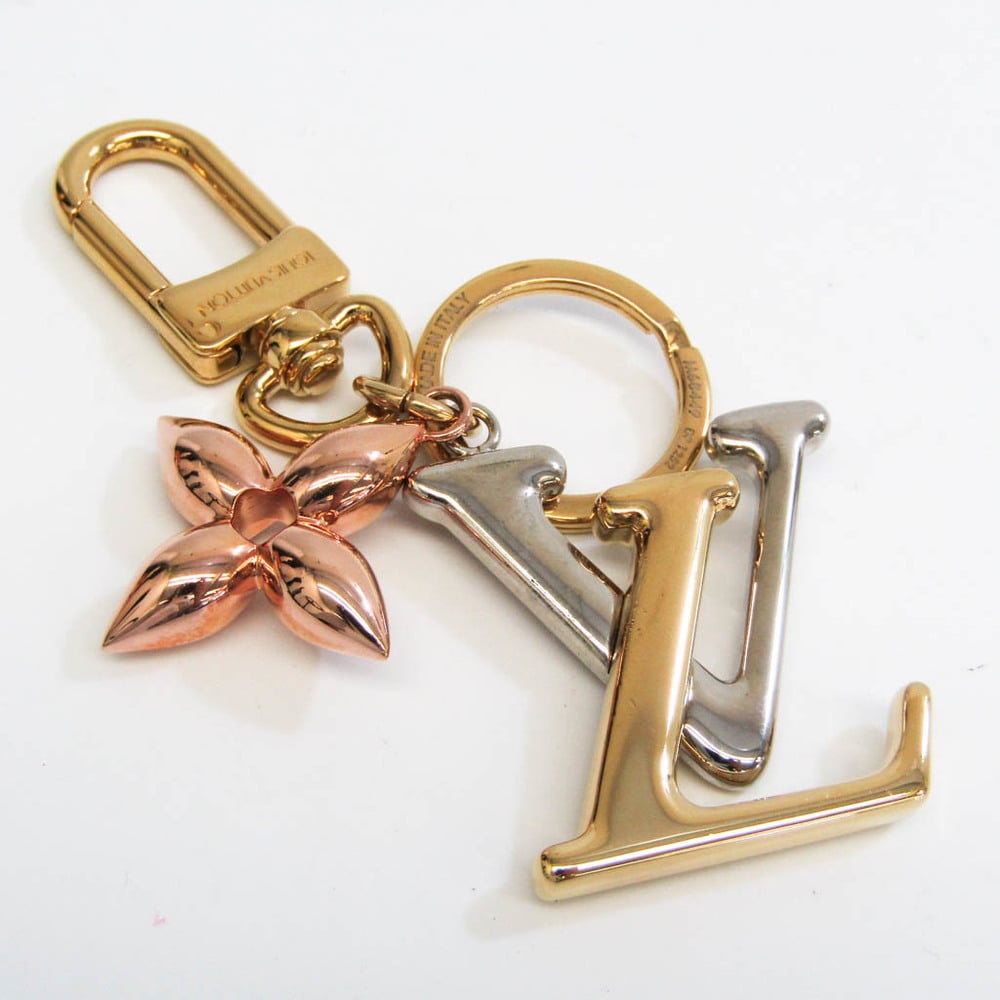 Louis Vuitton LV New Wave Bag Charm and Key Holder Gold Metal