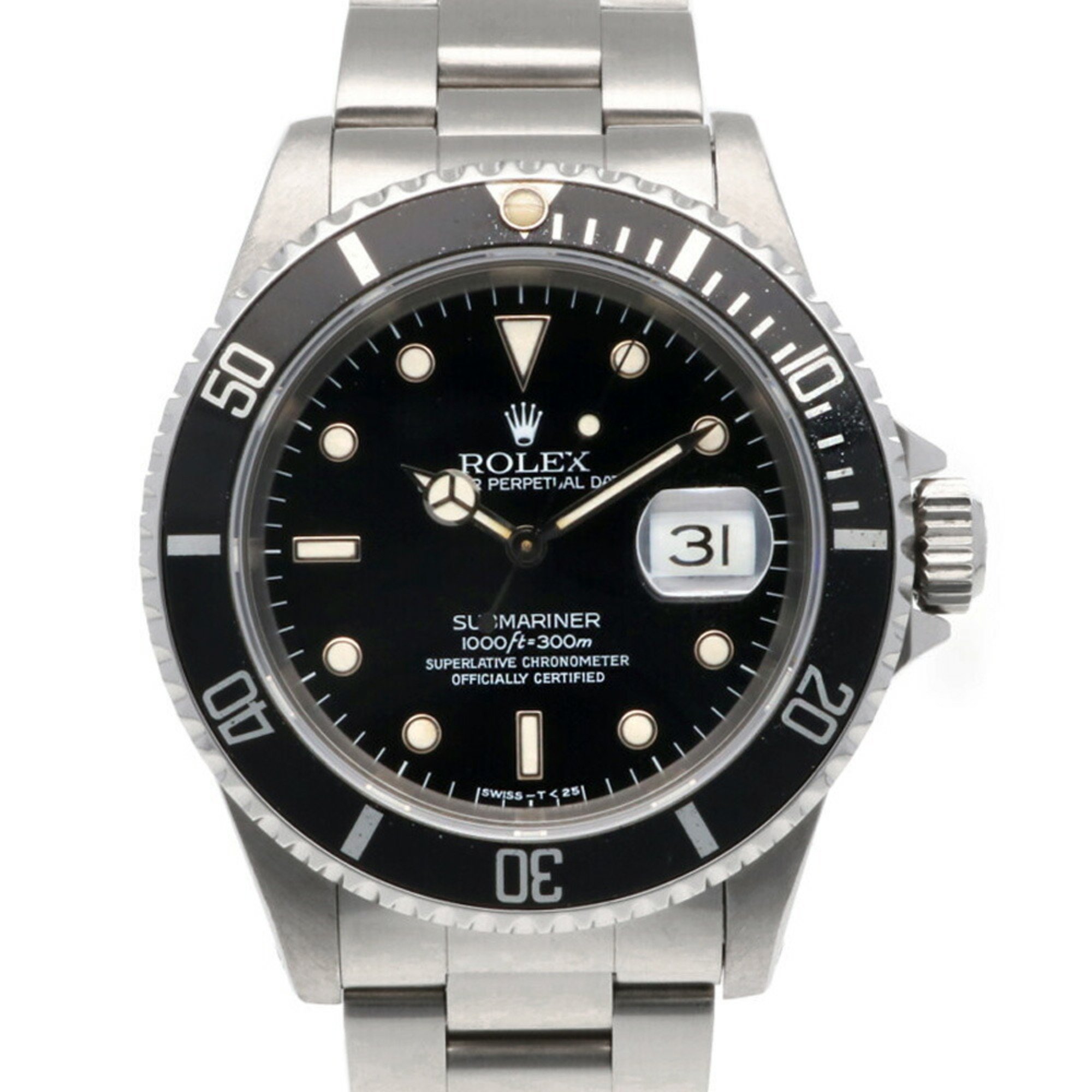 Rolex Submariner Oyster Perpetual Watch Stainless Steel 16610 Men's