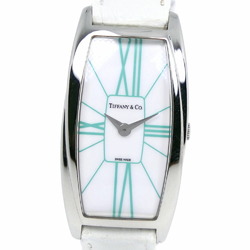 Tiffany Jemea Z6401.10.10A29A48A Stainless Steel x Leather White Quartz Analog Display Women's Dial Watch