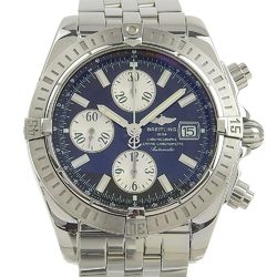 Breitling Chronomat Evolution A13356 Stainless Steel Silver Automatic Chronograph Men's Navy Dial Watch