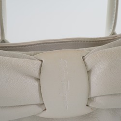 Salvatore Ferragamo Valara Ribbon AU21/A978 Calf White Ladies Handbag