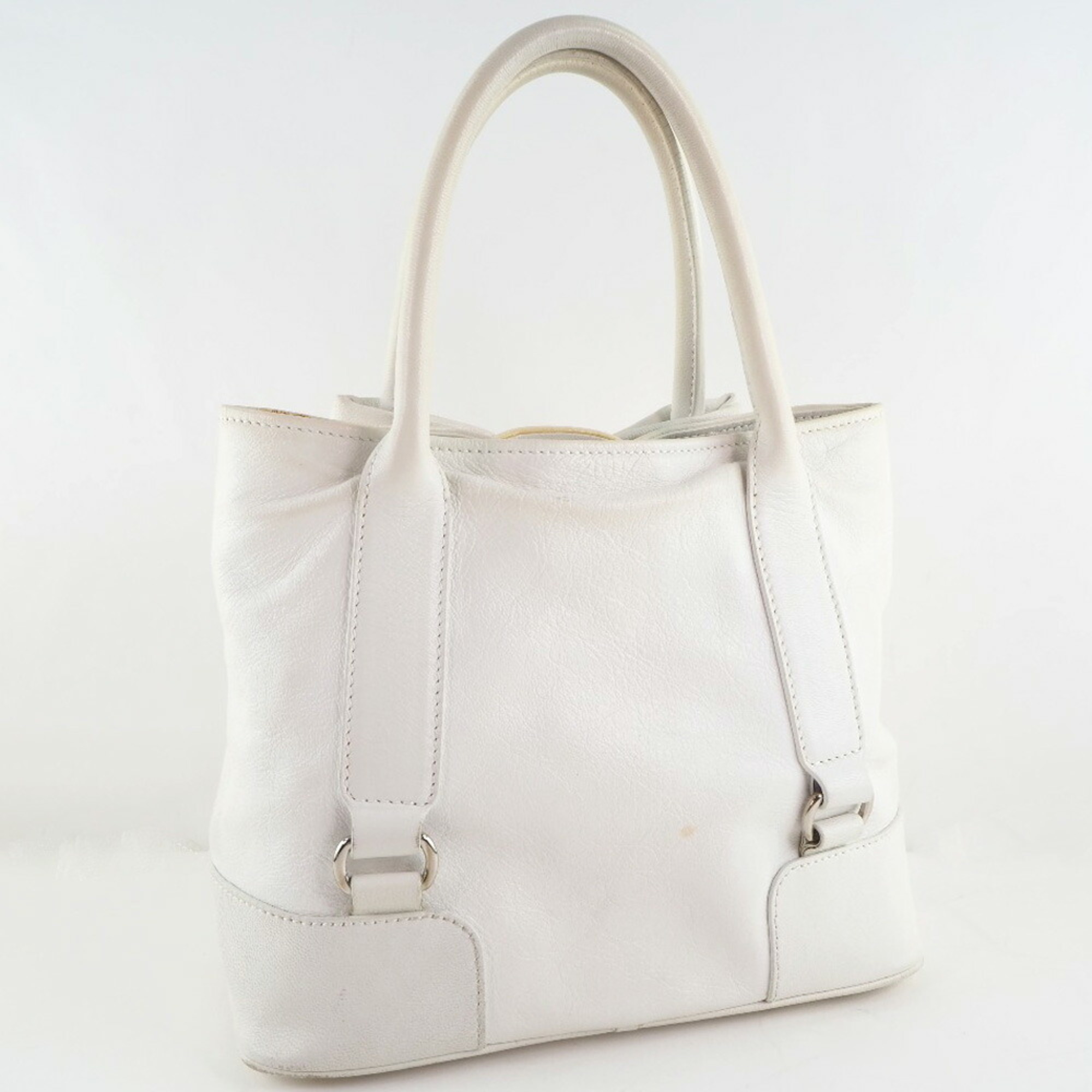 Salvatore Ferragamo Valara Ribbon AU21/A978 Calf White Ladies Handbag