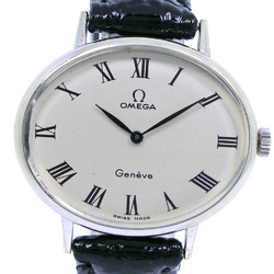 Omega Geneve cal.625 Stainless Steel x Leather Black Manual Winding Analog Display Unisex White Dial Watch