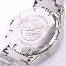 Emporio Armani AR-0583 Stainless Steel Quartz Chronograph Men's Navy Dial Watch A-Rank