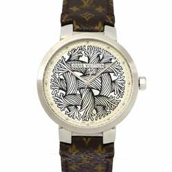Louis Vuitton LOUIS VUITTON Tambour Christopher Nemes limited to 50 Q1D04 men's watch silver dial quartz
