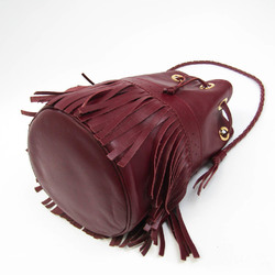 J&M Davidson Carnival 01355 Women's Leather Shoulder Bag Bordeaux