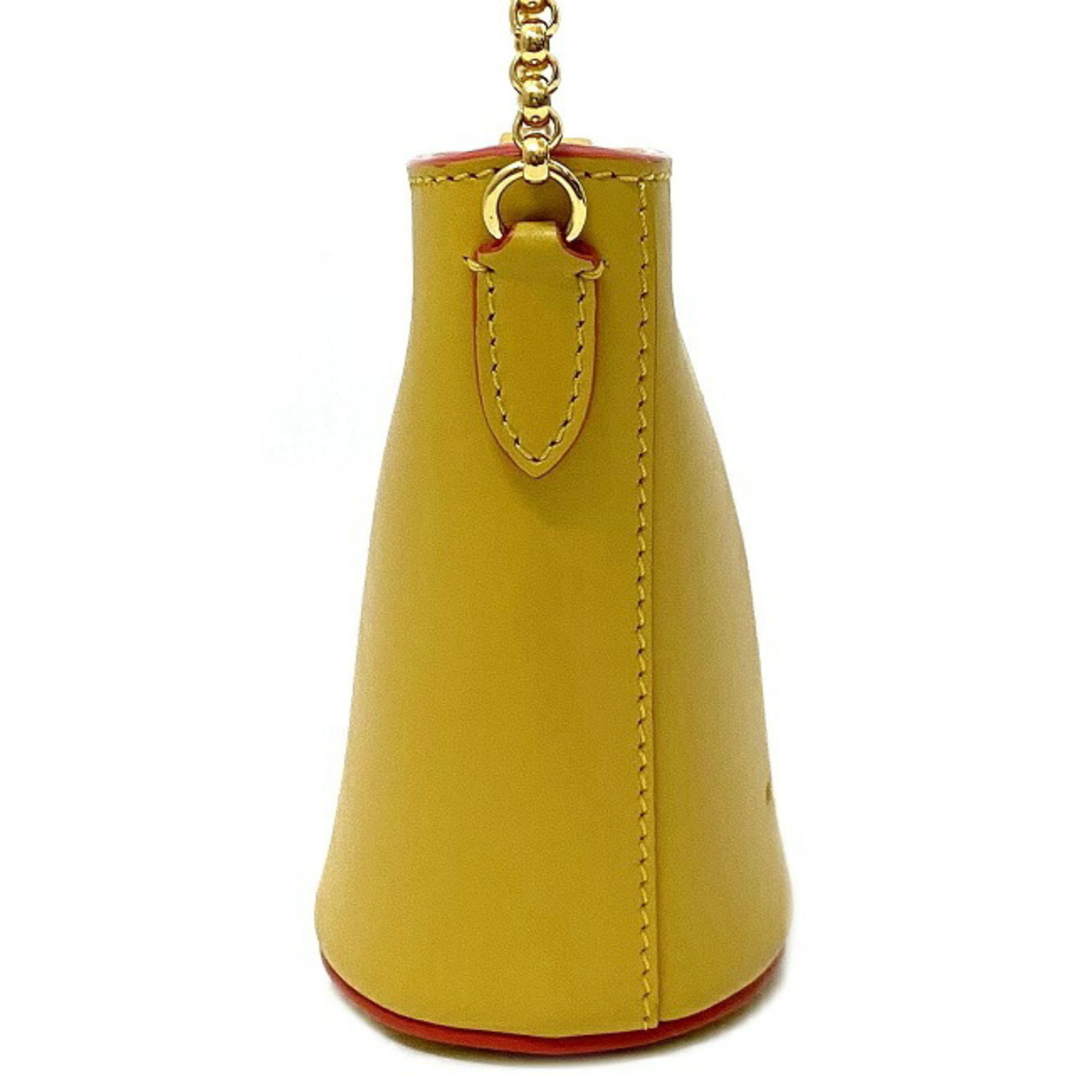 Marni Shoulder Bag Yellow Gold SCMP0058U0 Leather MARNI Bucket Mustard Accent Ladies