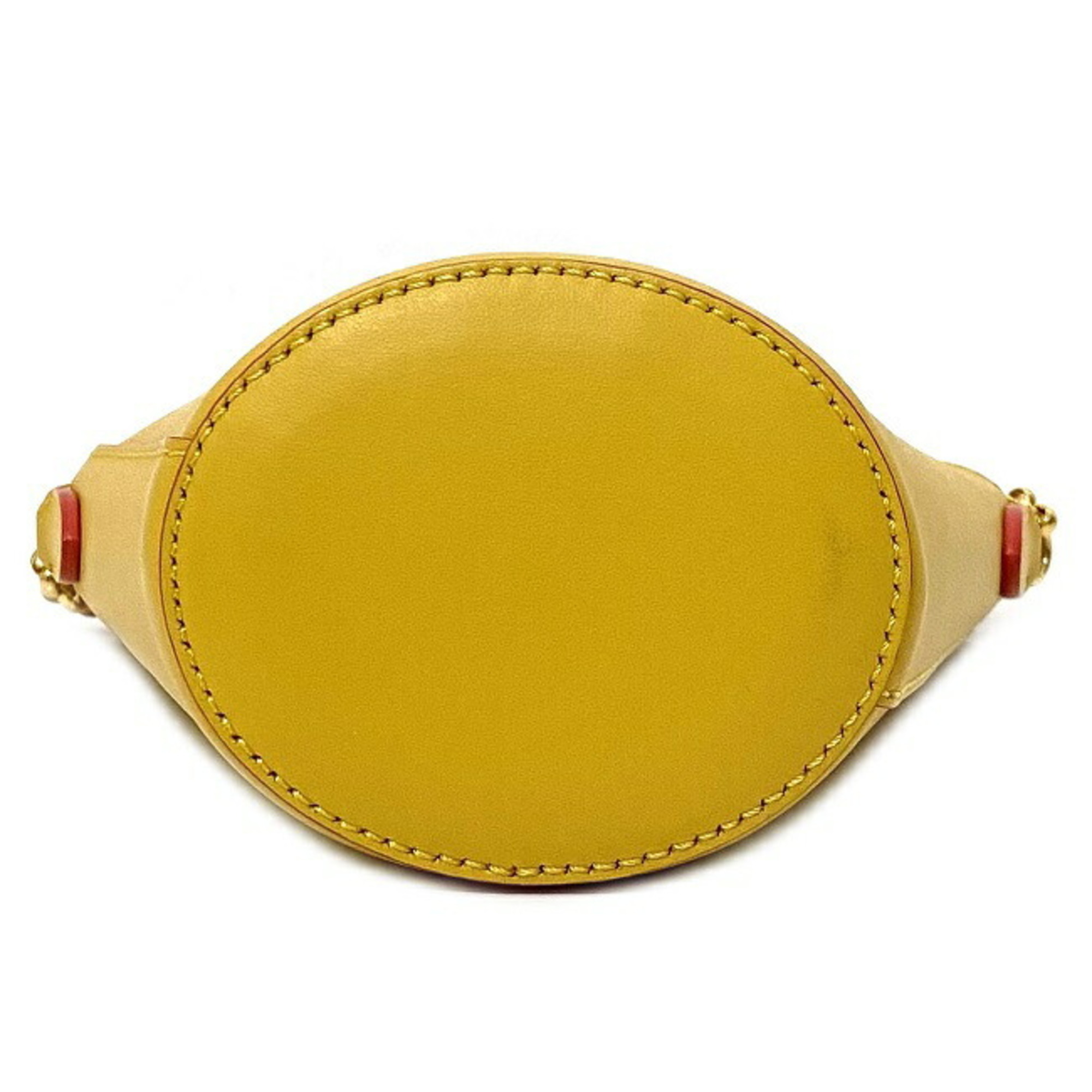 Marni Shoulder Bag Yellow Gold SCMP0058U0 Leather MARNI Bucket Mustard Accent Ladies