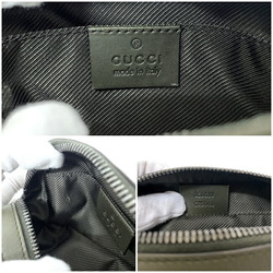 Gucci Pouch Khaki Beige GG Webbing 256639 Canvas Leather GUCCI Ladies