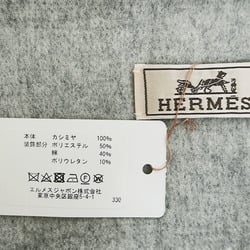 Hermes Muffler Tiger King Gris Claire Cine Brode Cashmere H391632T 02 Men's